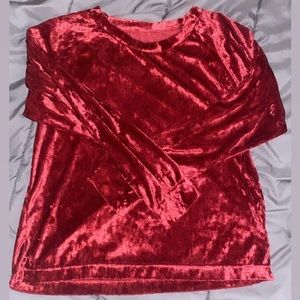 Red long sleeve shirt